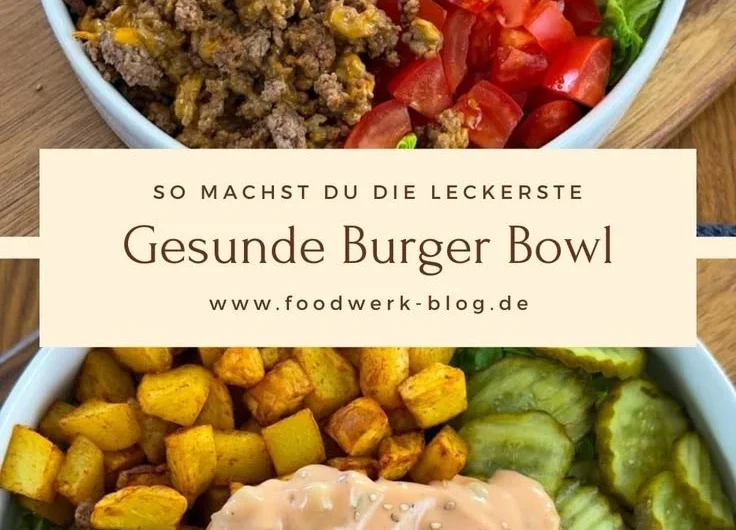 Healthy Burger Bowl with fresh vegetables and lean protein served in a bowl