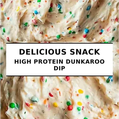 High Protein Dunkaroo Dip in a bowl with dippers