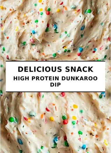 High Protein Dunkaroo Dip in a bowl with dippers