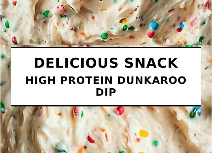 High Protein Dunkaroo Dip in a bowl with dippers