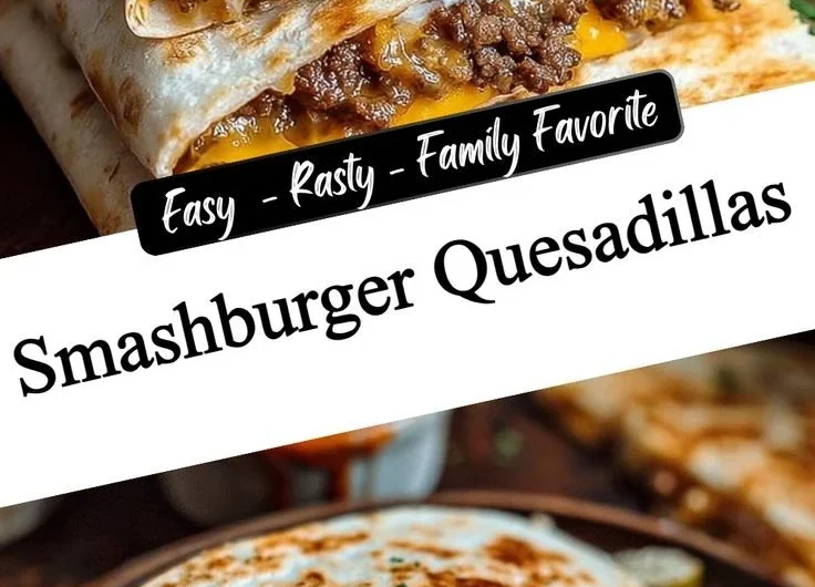 Smashburger Quesadillas with melted cheese and fresh ingredients