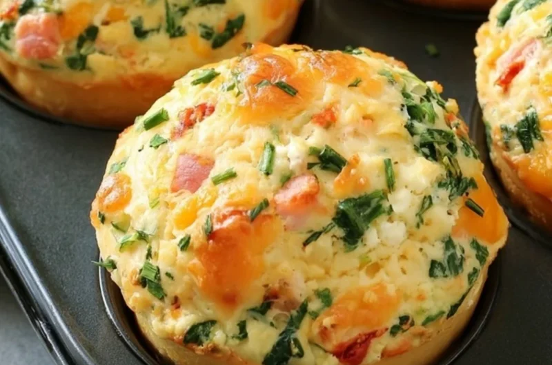 Delicious homemade breakfast protein biscuits stacked on a plate.