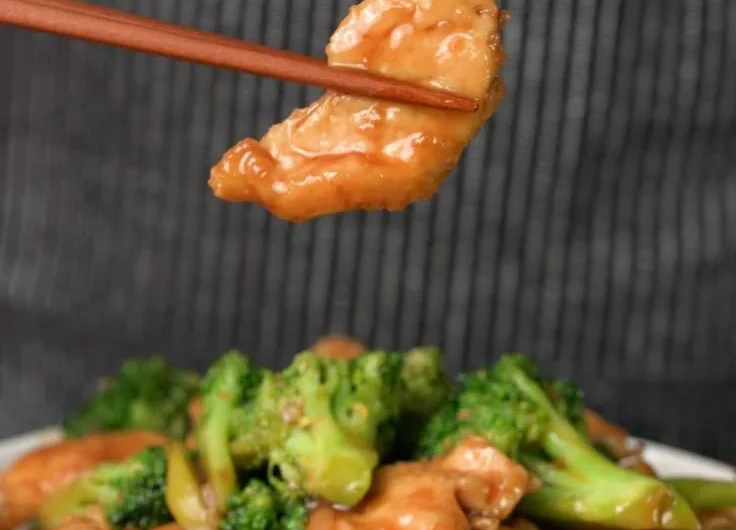 Delicious Chinese chicken broccoli stir fry served in a bowl