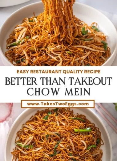 Delicious bowl of Classic Chow Mein with vibrant vegetables and savory sauce.