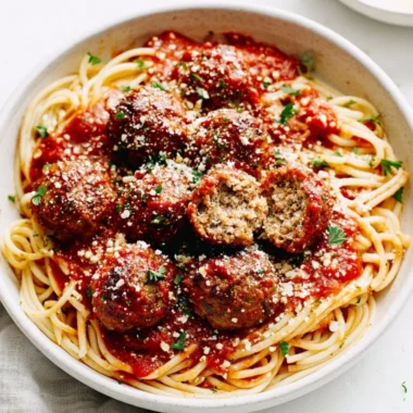 Plate of classic Italian-American style meatballs served with marinara sauce