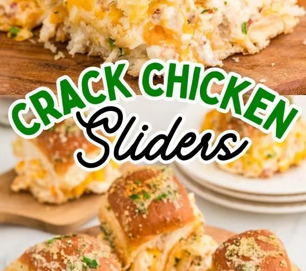 Delicious Crack Chicken Sliders served on a platter