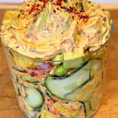 Creamy Asian cucumber salad with fresh ingredients and a flavorful dressing