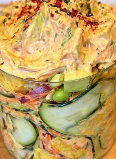 Creamy Asian cucumber salad with fresh ingredients and a flavorful dressing