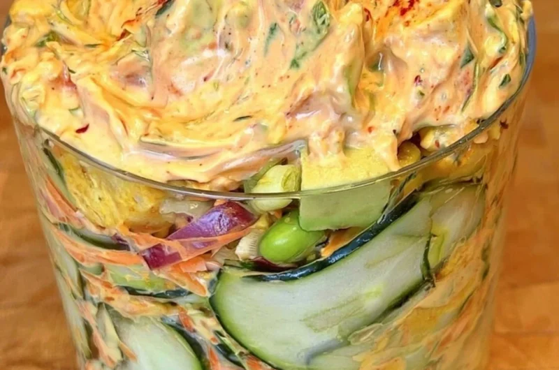 Creamy Asian cucumber salad with fresh ingredients and a flavorful dressing