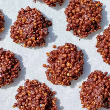 Crunchy quinoa bites in a bowl, perfect for healthy snacking.