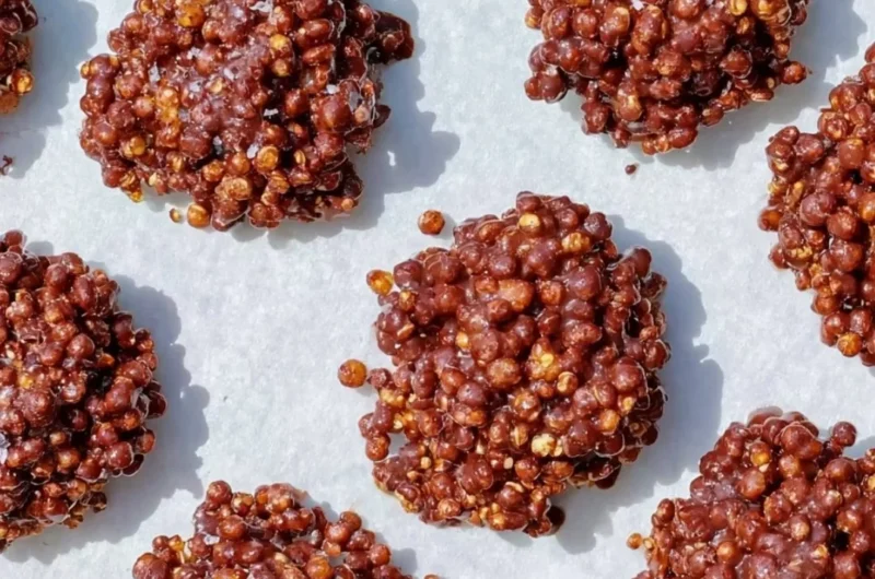Crunchy quinoa bites in a bowl, perfect for healthy snacking.