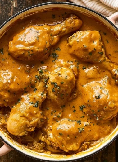 Delicious Southern smothered chicken served with gravy and sides