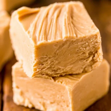 Delicious and creamy easy peanut butter fudge ready to enjoy.