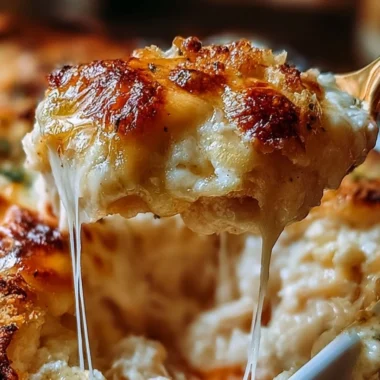 Cheesy high protein chicken parmesan casserole served with fresh herbs