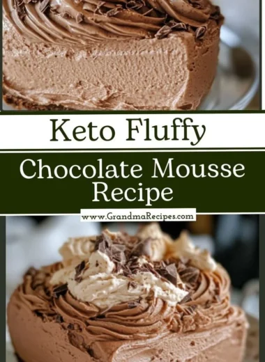 Keto Fluffy Chocolate Mousse dessert in a glass with whipped cream on top.
