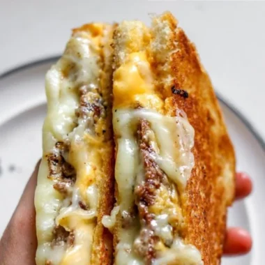 Smashburger Grilled Cheese with melted cheese and crispy bread