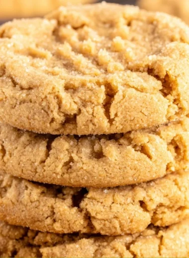 Delicious sugar free peanut butter cookies on a plate