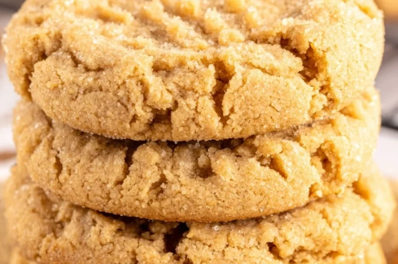 Delicious sugar free peanut butter cookies on a plate