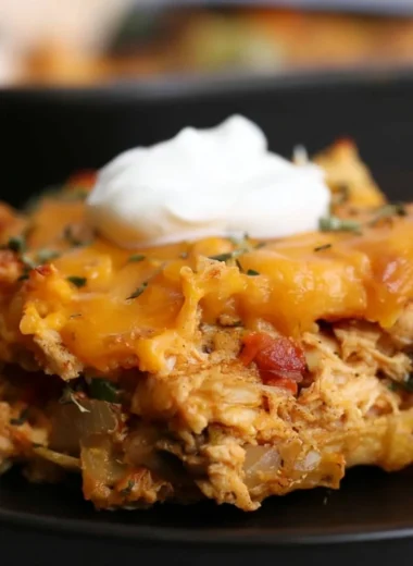 Delicious King Ranch Chicken Casserole served in a cozy dish