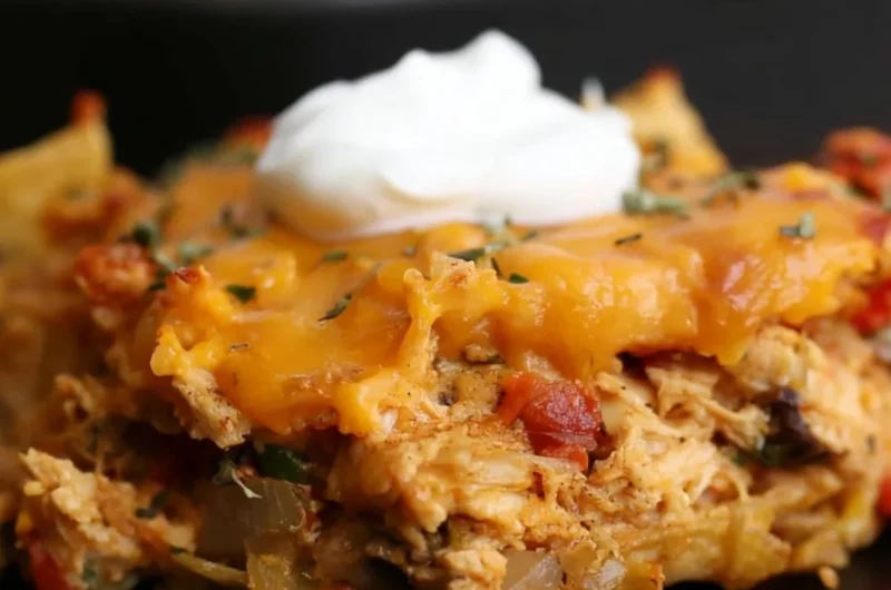 Delicious King Ranch Chicken Casserole served in a cozy dish