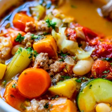Healthy turkey vegetable weight loss soup packed with nutrients