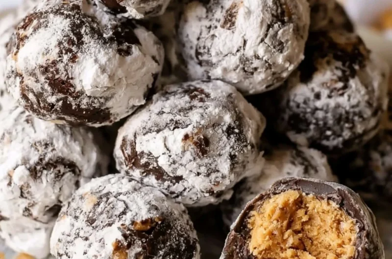 Delicious Puppy Chow Truffles served on a festive plate