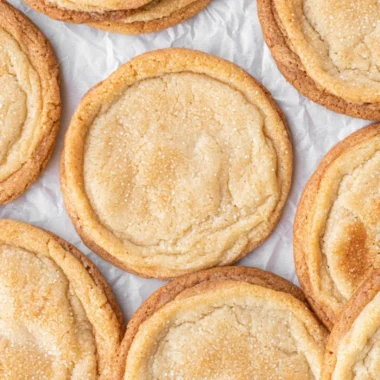 Brown butter sugar cookies on a plate from Barley & Sage