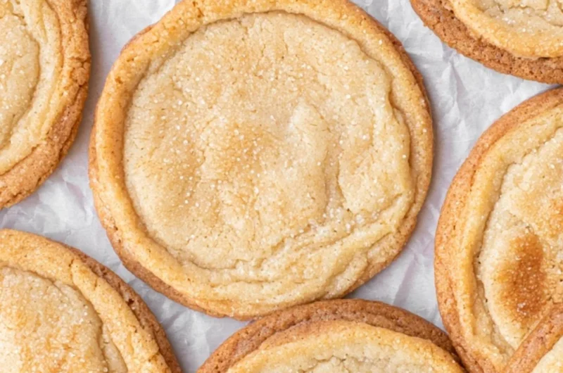 Brown butter sugar cookies on a plate from Barley & Sage